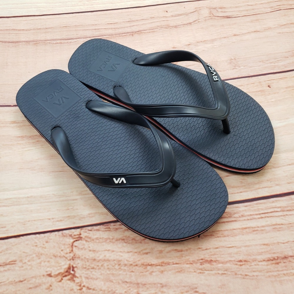RVCA Womens Flip Flops Sandals Size 8-9 Navy‎ Blue Beach Pool Slides Casual Surf